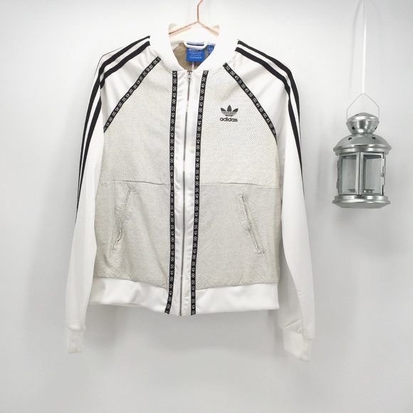 adidas leather track jacket